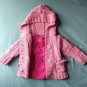 Bundle of long sleeve tee and knit cardigan
